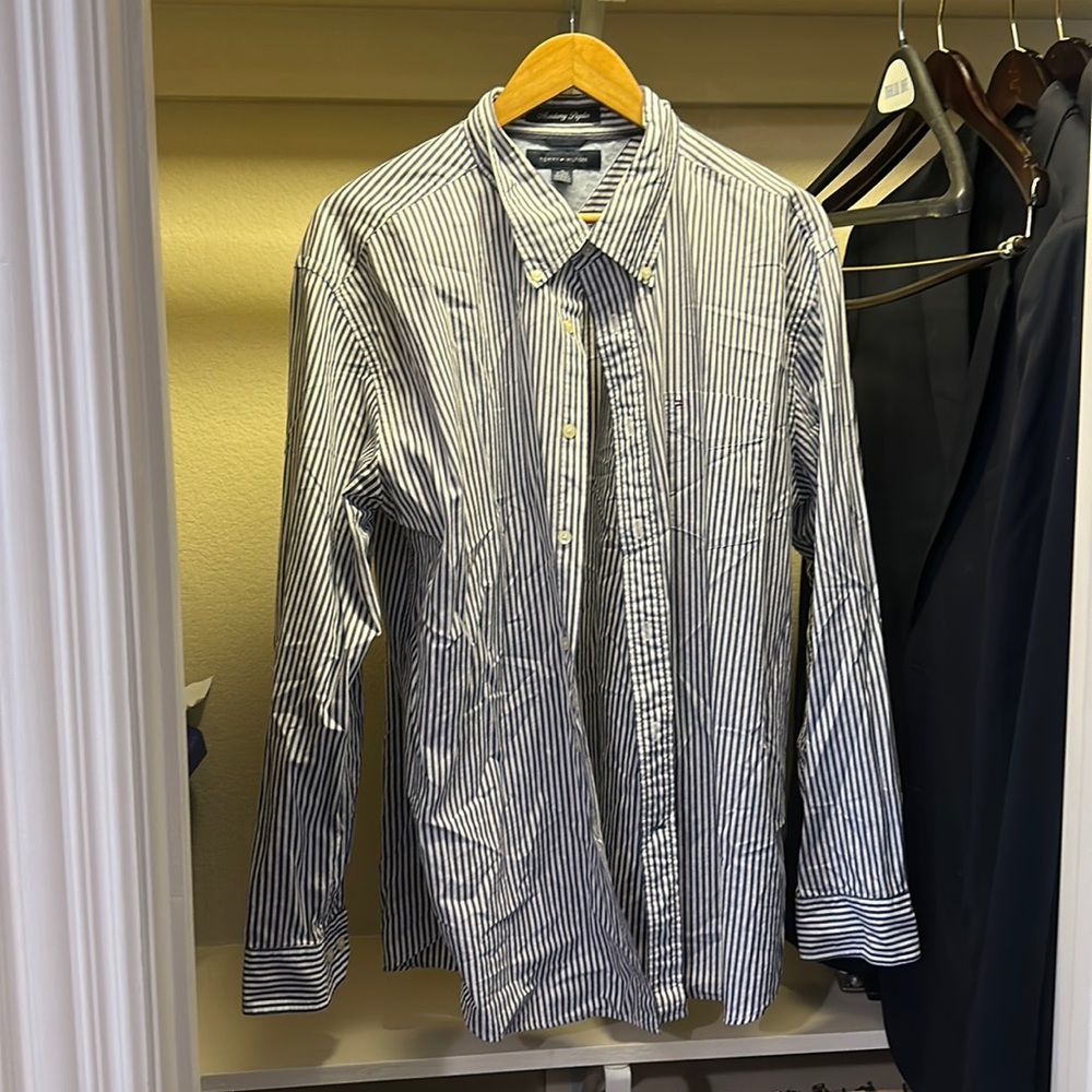 Tommy Hilfiger academy poplin button down dress shirt, XL